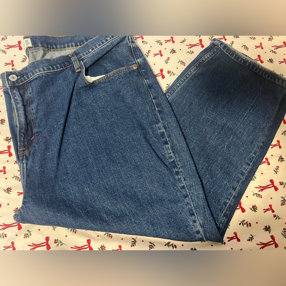 Abercrombie & Fitch plus size ultra high rise ankle straight Denim jeans 36 22